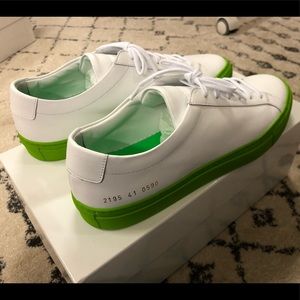 Common Projects Achilles White w/ Green Sole 41